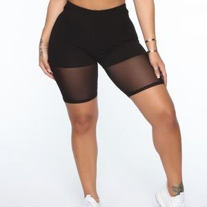 Mesh biker shorts